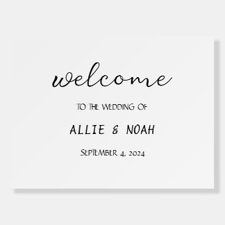 Elegant & Minimalist Wedding Welcome Sign