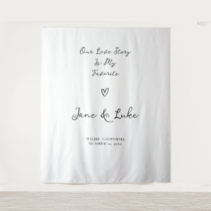 Elegant Minimalist Wedding Welcome Sign - Tapestry