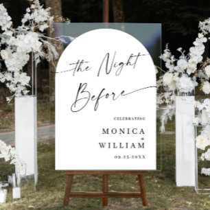 Elegant Minimalist WELCOME Rehearsal Dinner Acrylic Sign