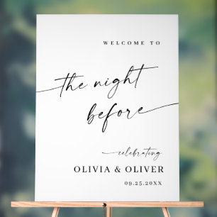 Elegant Minimalist WELCOME Rehearsal Dinner Acrylic Sign