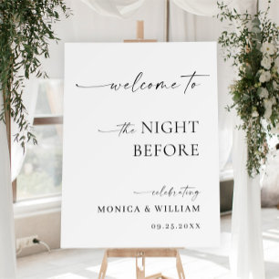 Elegant Minimalist Welcome Rehearsal Dinner Foam Board