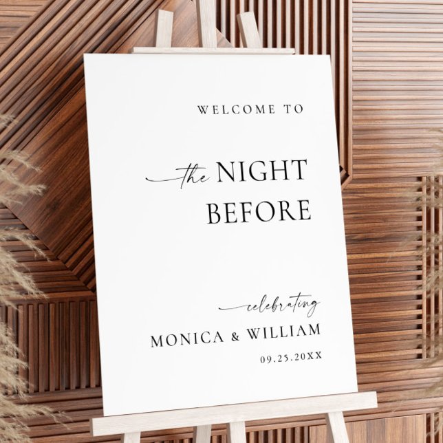 Elegant Minimalist Welcome Rehearsal Dinner Foam Board (Creator Uploaded)