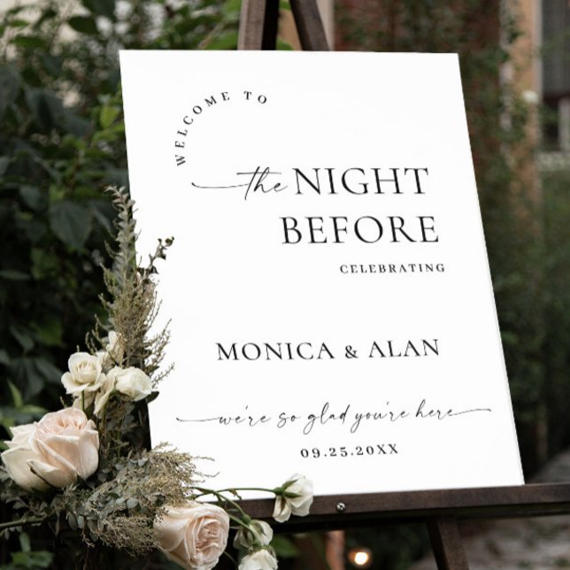 Elegant Minimalist Welcome Rehearsal Dinner Foam Board (Creator Uploaded)