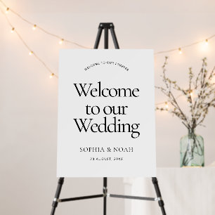 Elegant Minimalist Welcome to Our Wedding Sign