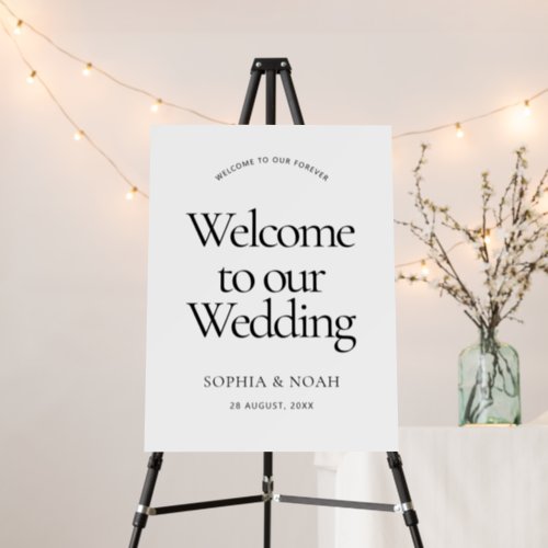 Elegant Minimalist Welcome to Our Wedding Sign