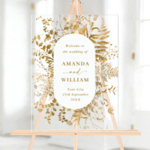 Elegant Minimalist WELCOME Wedding Acrylic Sign