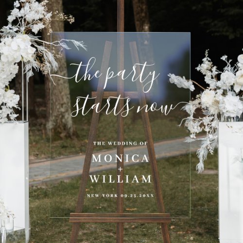 Elegant Minimalist Welcome Wedding Acrylic Sign