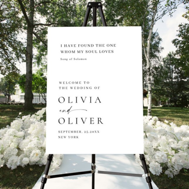 Elegant Minimalist Welcome Wedding Acrylic Sign (Creator Uploaded)