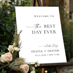 Elegant Minimalist Welcome Wedding Acrylic Sign