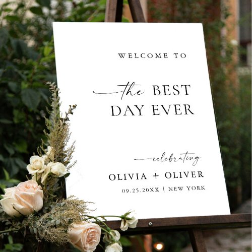 Elegant Minimalist Welcome Wedding Acrylic Sign