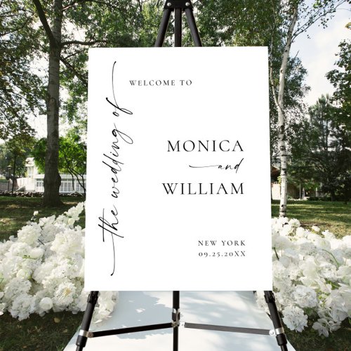 Elegant Minimalist Welcome Wedding Acrylic Sign