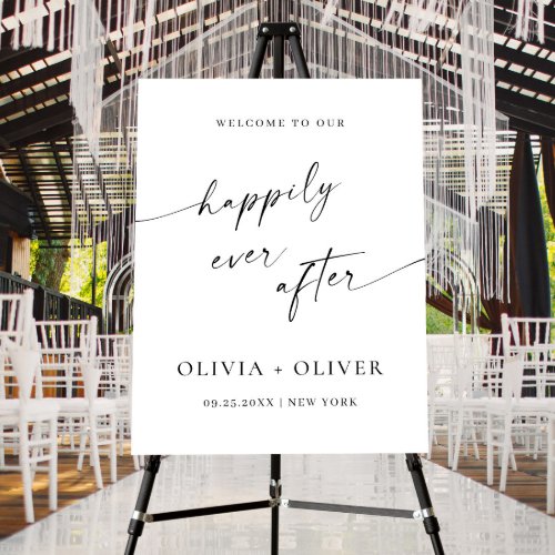 Elegant Minimalist Welcome Wedding Acrylic Sign