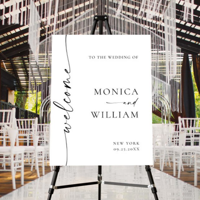 Elegant Minimalist Welcome Wedding Acrylic Sign (Creator Uploaded)