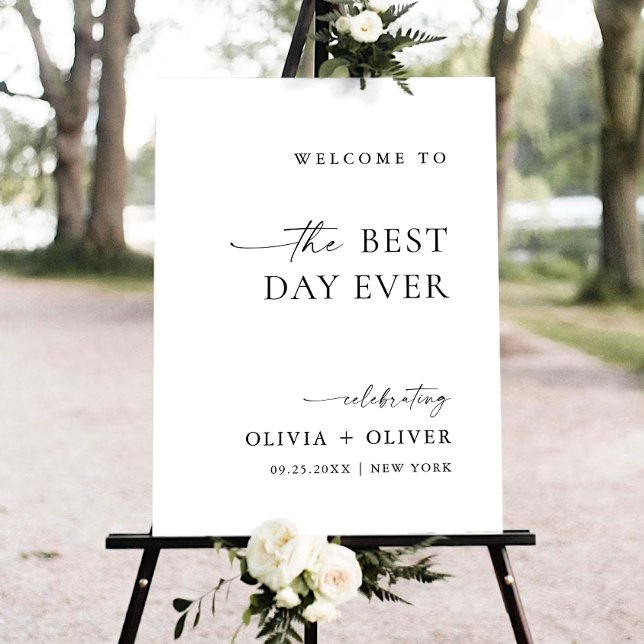Elegant Minimalist Welcome Wedding Foam Board (Creator Uploaded)