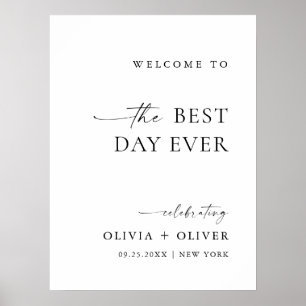 Elegant Minimalist Welcome Wedding Poster
