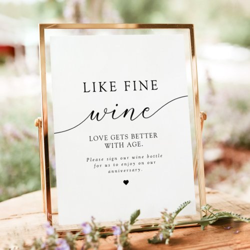 Elegant Minimalist Wine Wedding Guestbook Sign