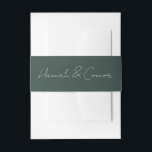 Elegant Minimalist Winter Wreath White Green Invitation Belly Band<br><div class="desc">Elements: elegant watercolor wreath with holly leaves and berries and a lovely white flower. Sophisticated serif fonts with lively script accents. Colors: green , white, brown, sage, hunter, highland, mint, olive, sienna, russet, pearl, porcelain, juniper, laurel. Themes: modern, simple, elegant, minimalist, romantic, vintage, botanical, winter wedding, christmas wedding, rustic, country,...</div>