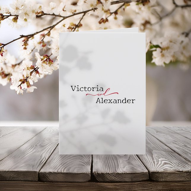 Elegant Minimalist With Red Accents Wedding Program (Creator Uploaded)