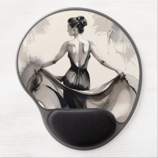 Elegant Minimalist Woman in Dress Mousepad