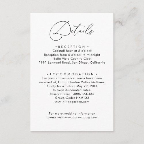 Elegant Minimalistic Black & White Wedding Details