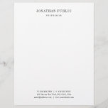 Elegant Minimalistic Design Classic Look Template Letterhead<br><div class="desc">Elegant Minimalistic Design Classic Look Template White Nostalgic Professional Letterhead.</div>