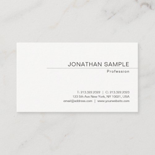 Elegant Minimalistic Design Modern Template Business Card