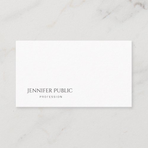 Elegant Minimalistic Design Plain Modern Graceful Business Card