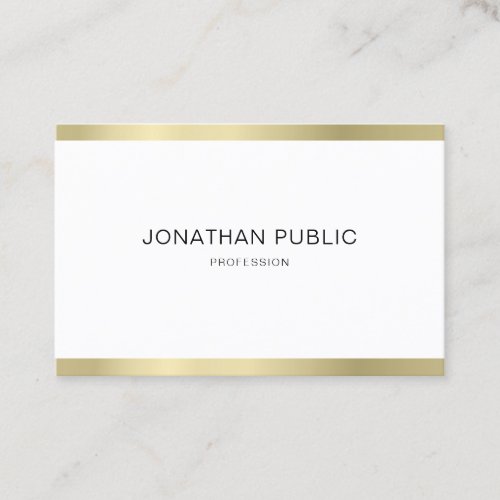 Elegant Minimalistic Design Professional Plain Business Card