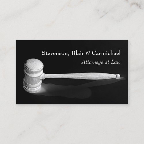 Elegant Minimalistic Gavel Judge Attorney Business Business Card Templates