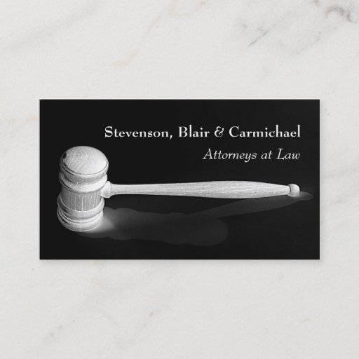Customizable Elegant Minimalistic Gavel Judge Attorney Business Business Card Templates