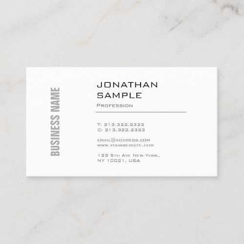 Elegant Minimalistic Graphic Design Trendy Plain Business Card