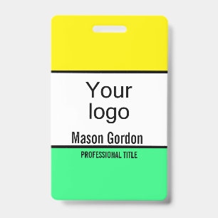 Elegant minimalistic lemon green badge