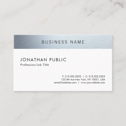 Elegant Minimalistic Modern Clean Stylish Plain Business Card