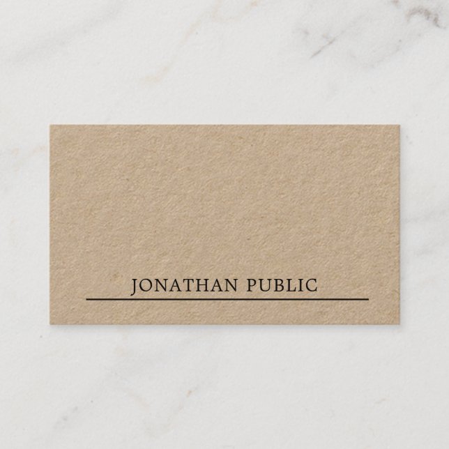 Elegant Minimalistic Modern Design Plain Luxury Business Card (Front)