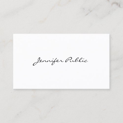 Elegant Minimalistic Professional Modern Plain Business Card