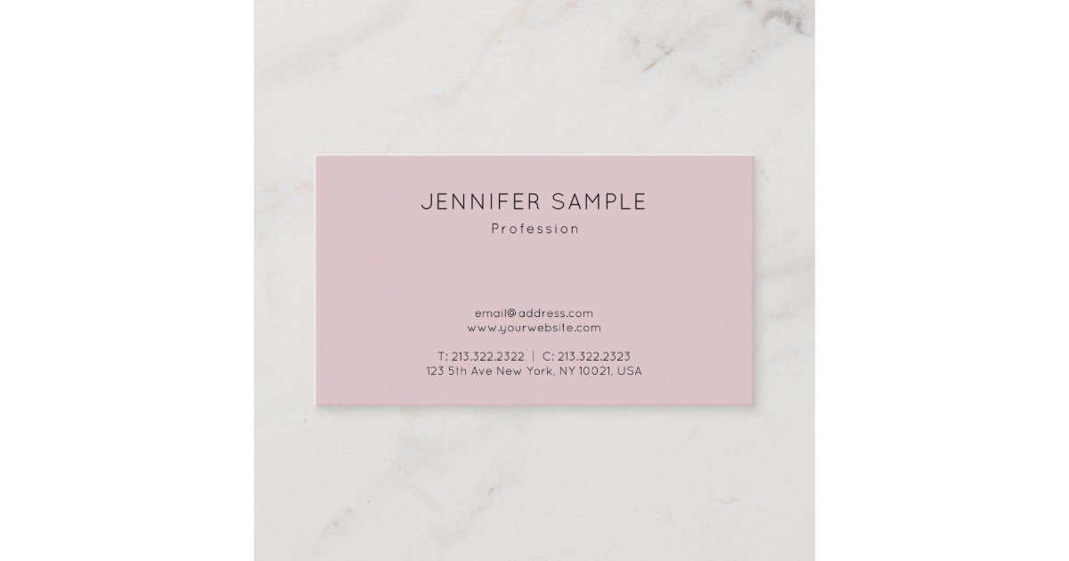 Elegant Minimalistic Professional Modern Plain Business Card | Zazzle