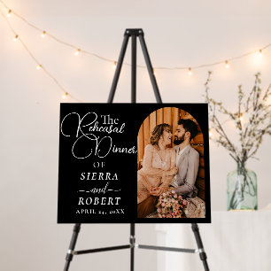 Elegant Minimalistic Rehearsal Dinner Welcome Sign