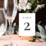 Elegant Minimalistic Script Wedding Table Number<br><div class="desc">Elegant Minimalistic Script Wedding Table Number. Discover the whole collection for a coordinate wedding theme. Dm for advise or personalization</div>