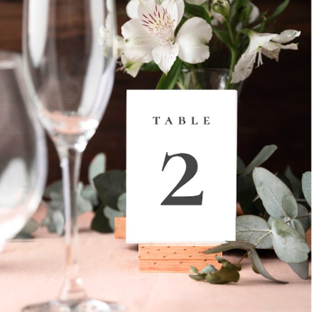Elegant Minimalistic Script Wedding Table Number (Elegant Minimalistic Script Wedding Table Number)