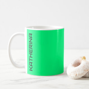 Elegant Minimalistic Solid Neon Spring Green Color Coffee Mug