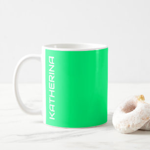 Elegant Minimalistic Solid Neon Spring Green Color Coffee Mug