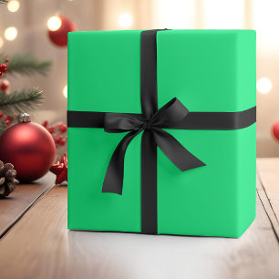 Elegant Minimalistic Solid Neon Spring Green Color Wrapping Paper