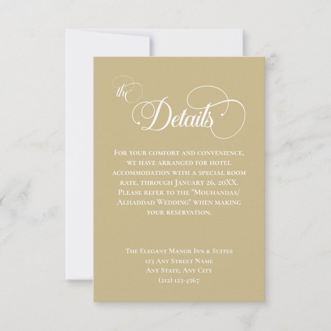 Elegant Minimalistic Wedding Details (Front)