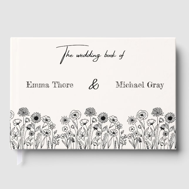 Elegant Minimalistic Wedding Guest book (Front)