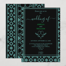 Elegant Mint and Black Wedding