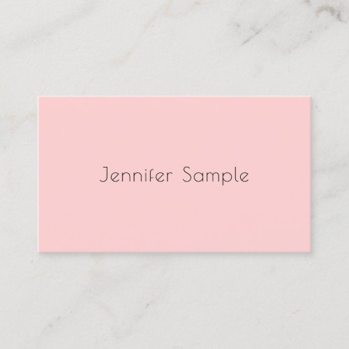 Elegant Mint Green Blush Pink Modern Minimalist Business Card