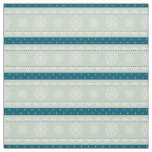 Elegant Mint Green Christmas Snowflakes Design Fabric