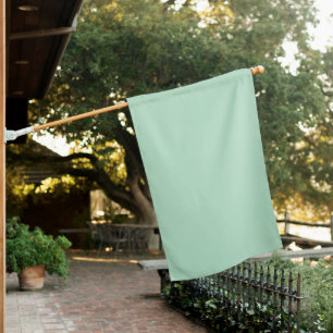 Elegant Mint Green House Flag
