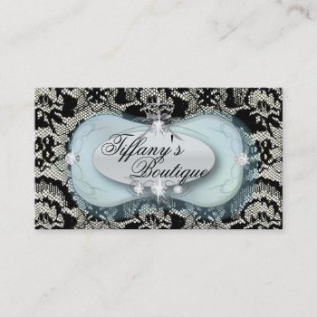 Elegant  Mint Green Lacy Fashion Business Cards by businesscardsdepot at Zazzle