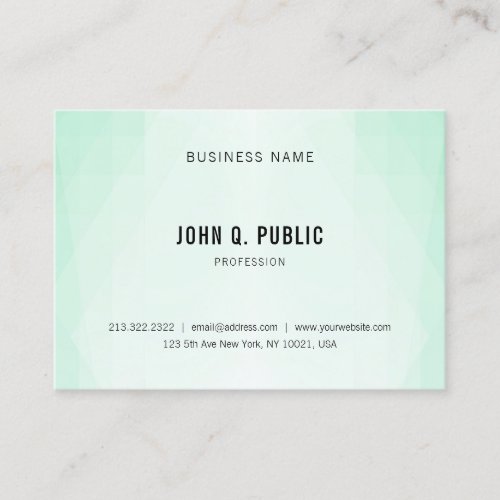 Elegant Mint Green Professional Simple Template Business Card